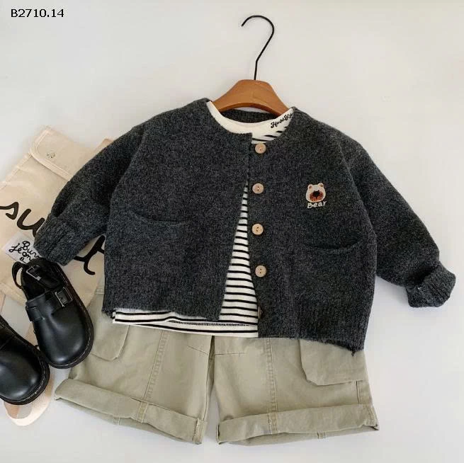 áo len cardigan dệt kim màu trơn  nhà Huzhou Zhili - sỉ 193k 