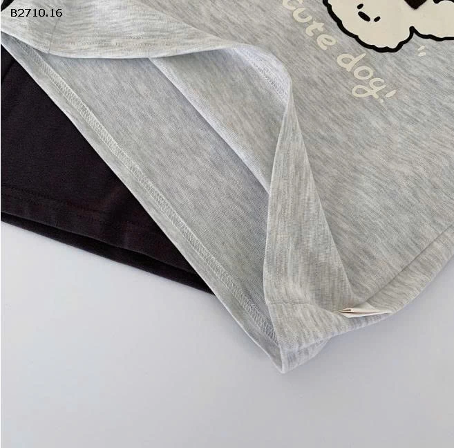 Áo thun in chú chó cute nhà Huzhou Zhili - sỉ 128k 