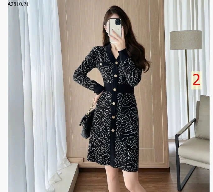 Váy len dệt kim phong cách  mùa thu 2025- sỉ 440k