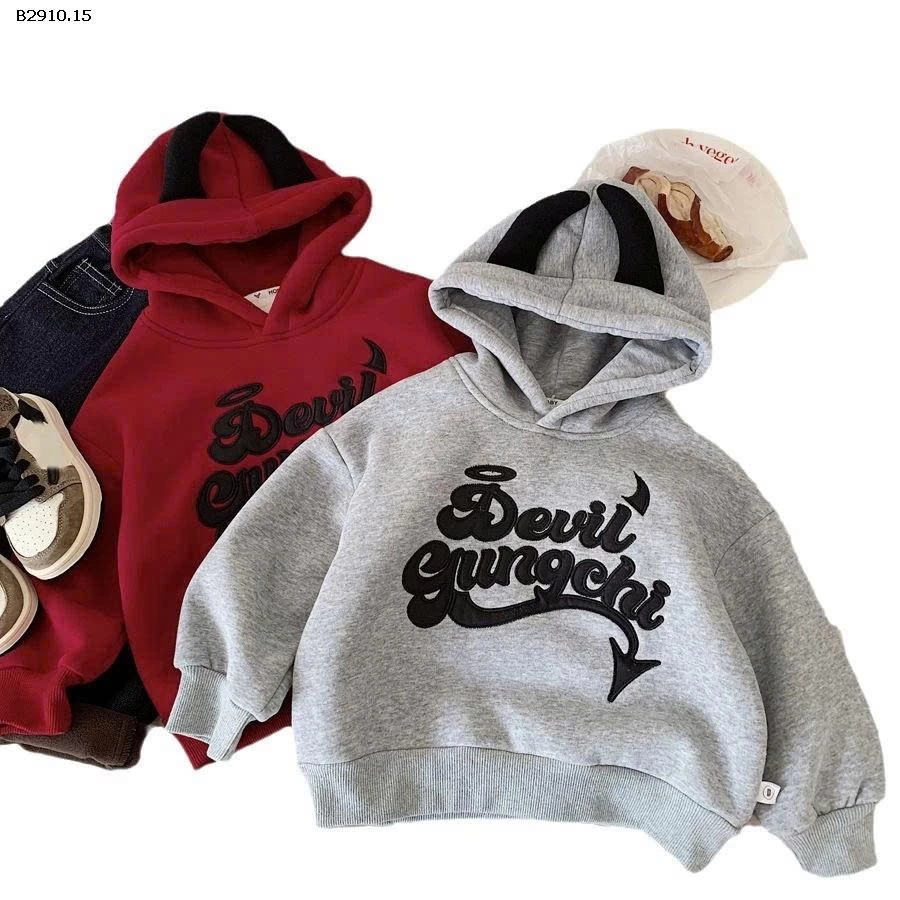 ÁO HOODIE CHỮ CHO BÉ-Giá sỉ 195k