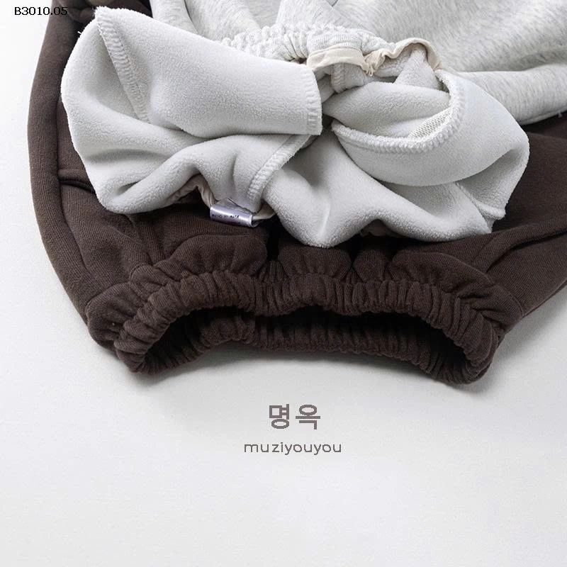 BỘ NỈ CHỮ SUNDAY BT-Giá sỉ áo: 176k  quần: 185k 