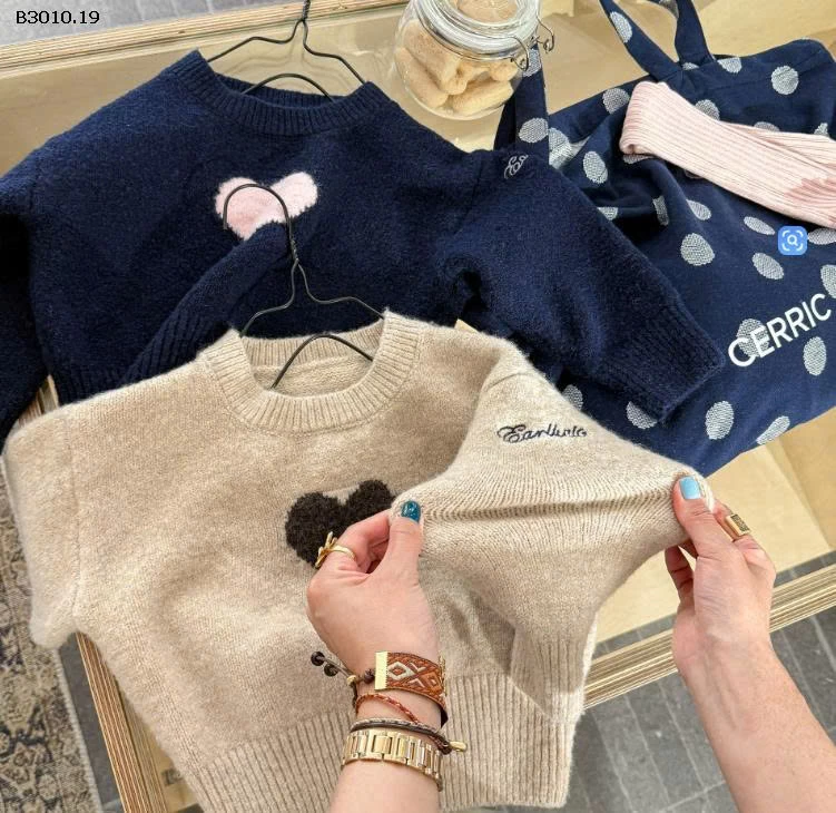 ÁO LEN TRÁI TIM ADBABY-Giá sỉ 233k