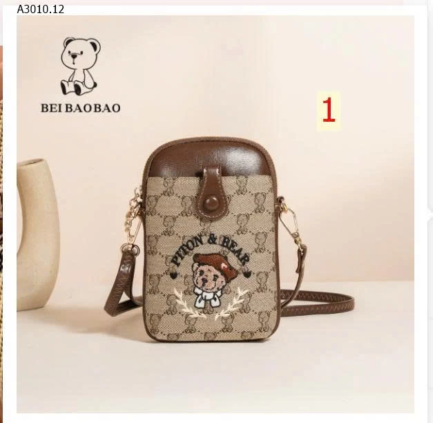 TÚI MINI ĐEO CHÉO THÊU GẤU  - sỉ 155k