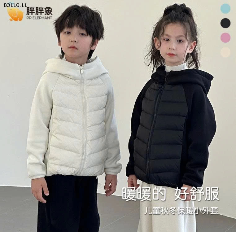 ÁO KHOÁC  CHO BÉ NHÀ PP ELEPHANT-Giá sỉ có mũ giá  210k không mũ giá 202k