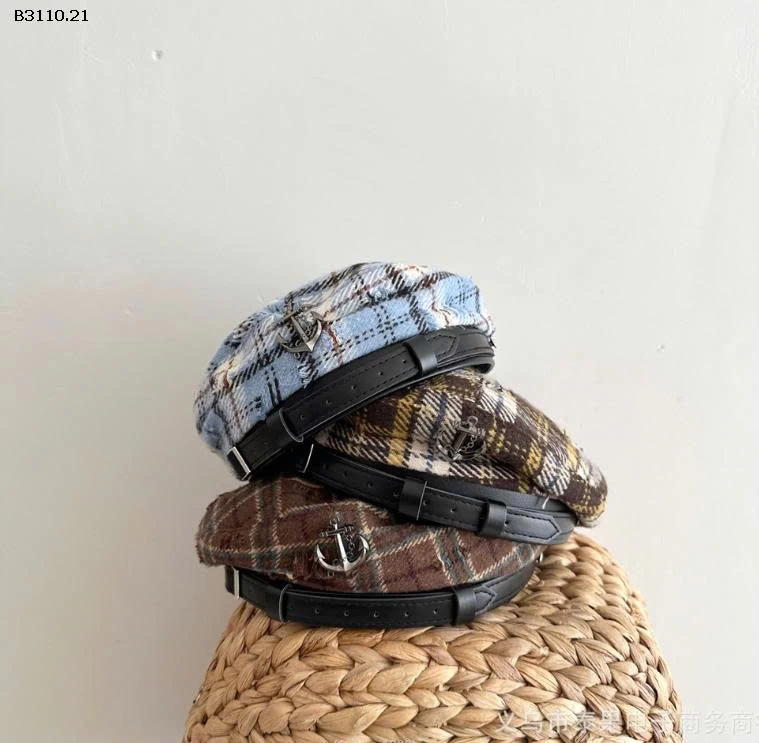 MŨ NỒI KẺ CARO CHO BÉ IUU -Giá sỉ 96k