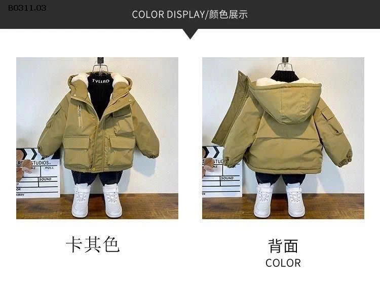 Áo phao lót lông bé trai siêu ấm-Giá sỉ 188k