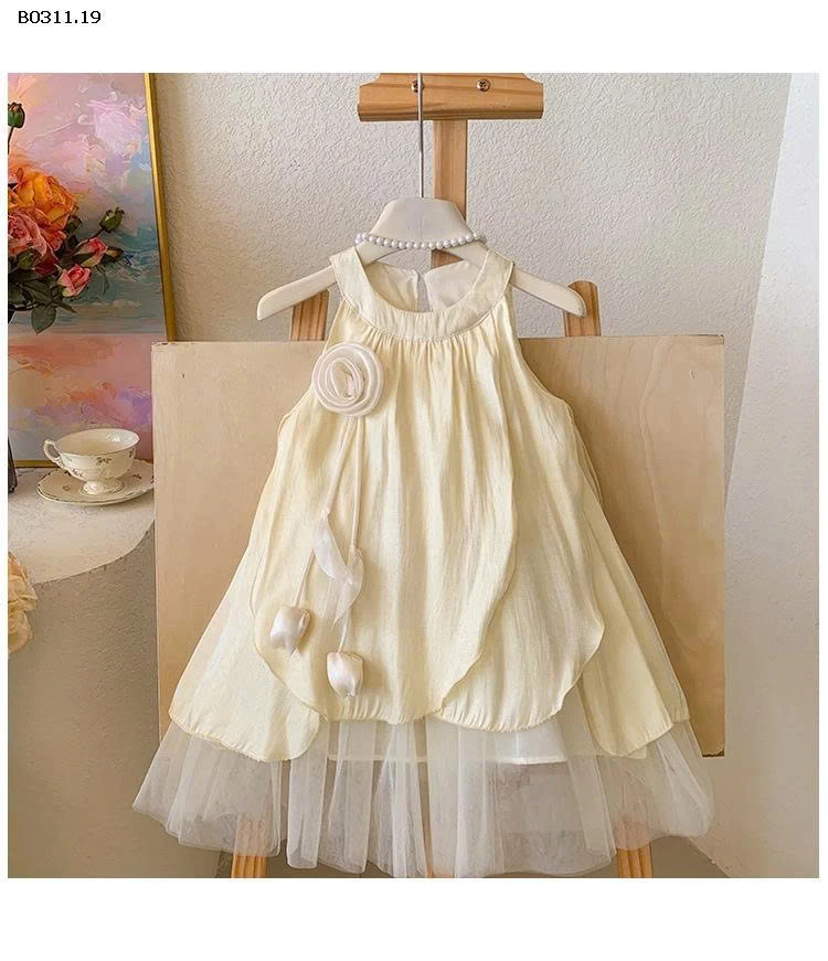  VÁY CỔ YẾM GẮN HOA 3D - sỉ 215k