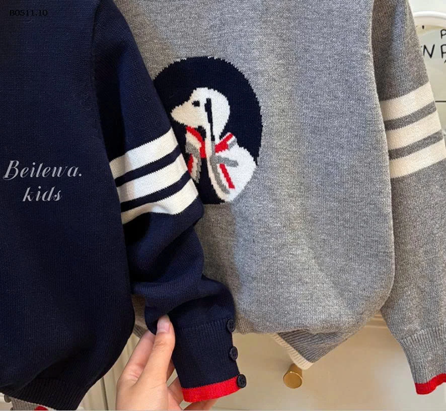 ÁO LEN HỌA TIẾT CÚN CHO BÉ-Giá sỉ 169k