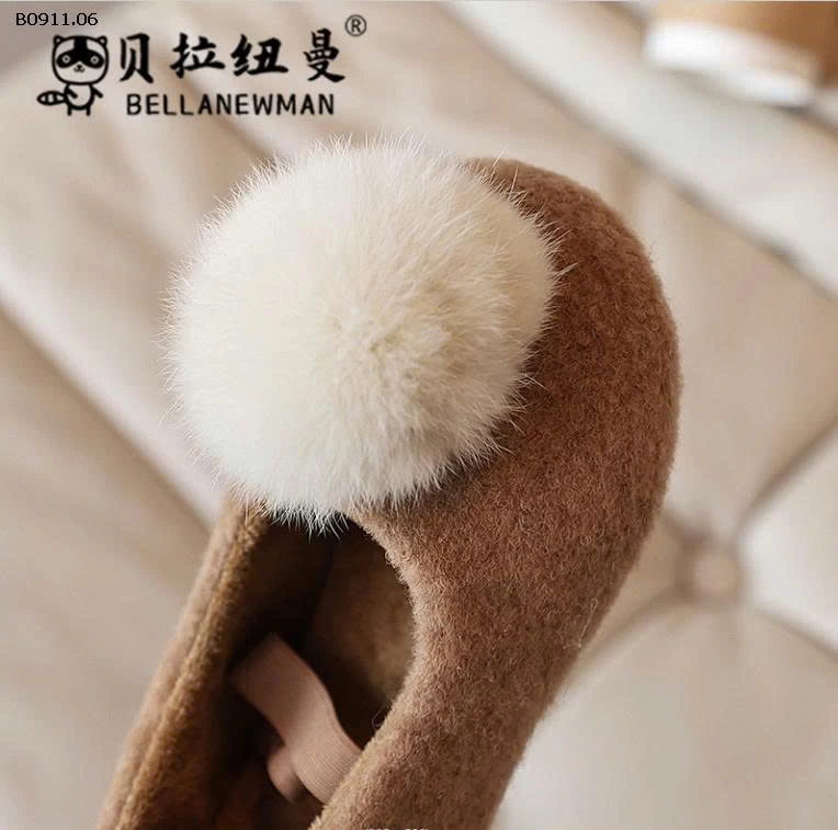 Giày lười lót lông cừu thu đông cho bé gái- giá sỉ  size 22-27 giá 120k size 28-33 giá 128k
