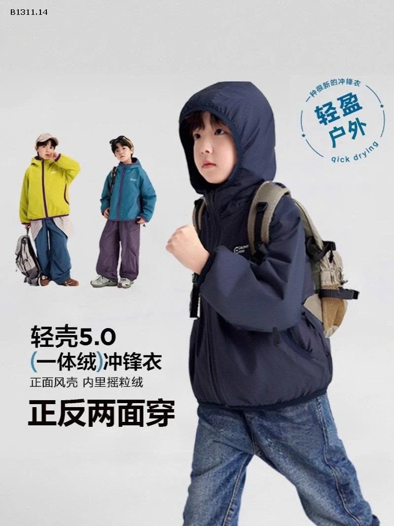 ÁO KHOÁC GIÓ 2 MẶT LÓT NỈ CHỐNG NƯỚC -Giá sỉ 198k