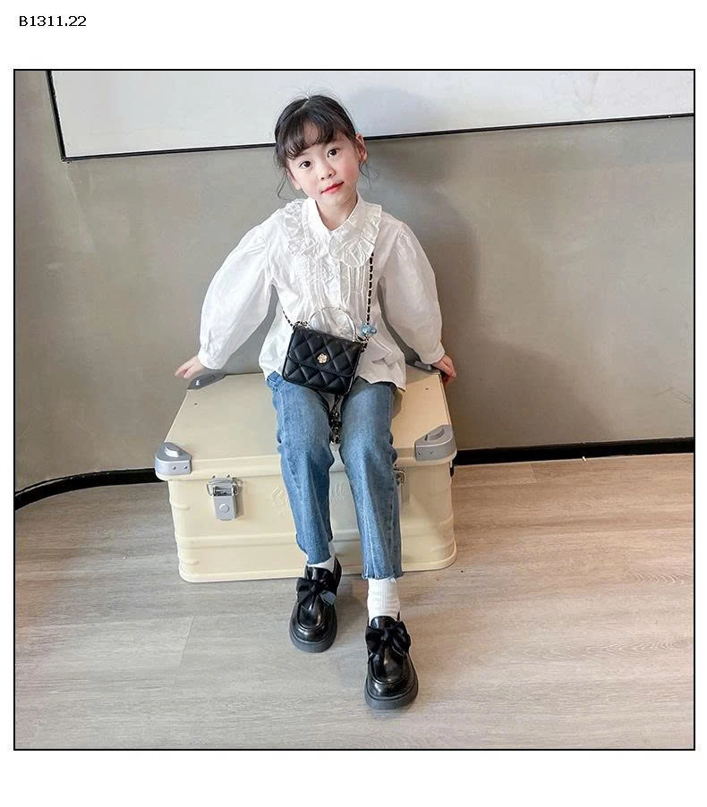 GIÀY LOAFER NƠ XINH CHO BÉ GÁI -Giá sỉ  sz 23-25:  130k   sz   26-30: 140k     sz  31-36: 155k