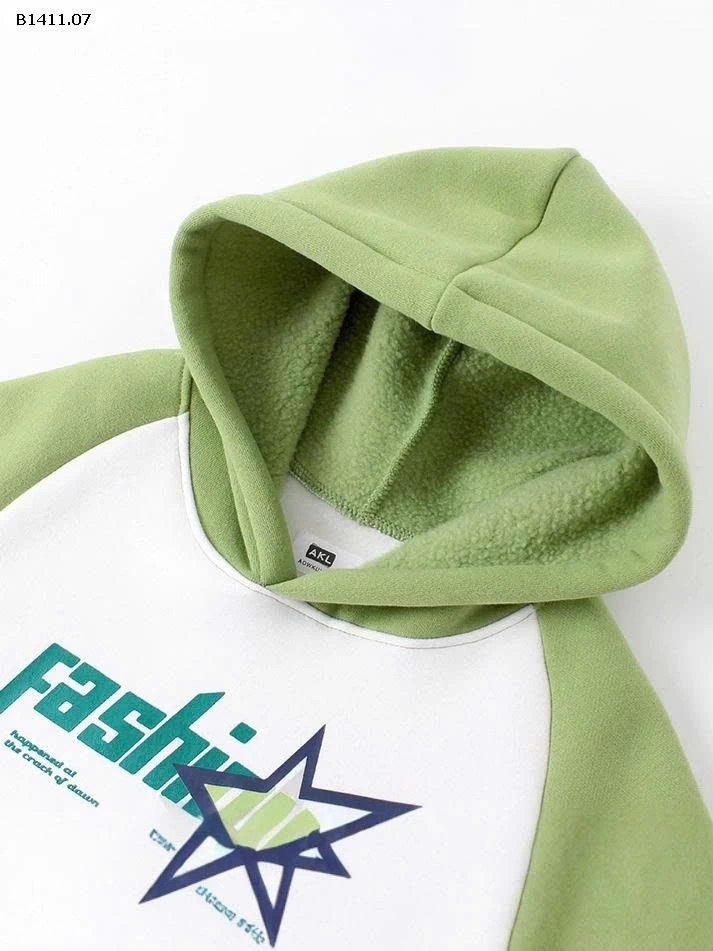 Áo nỉ trùm đầu phong cách Hàn Quốc thu/đông cho trẻ -Giá sỉ 148k