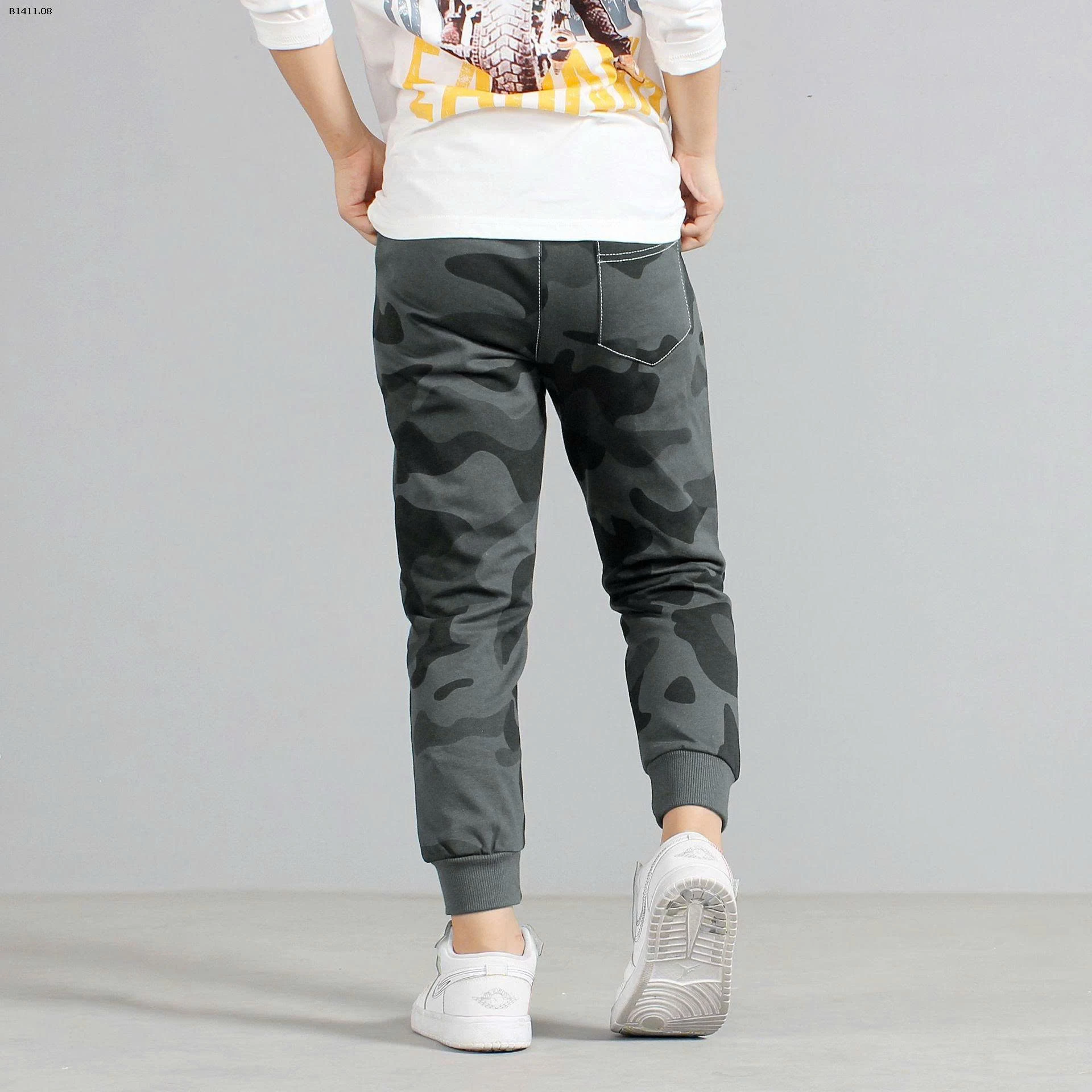 Quần bo ống Ngụy trang dàn di cho bé-Giá sỉ 151k