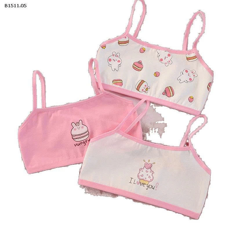 SET 3C ÁO LÓT CHO BÉ GÁI MỚI LỚN -Giá sỉ 89k/ set 3c