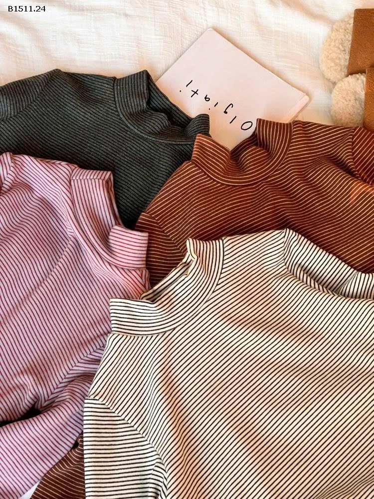 Áo dài tay kẻ sọc ngang cổ điển  nhà Elmo Baby Kids  AMBB -Giá sỉ size 90-150 : 115k sz 160 : 125k sz 170 : 136k