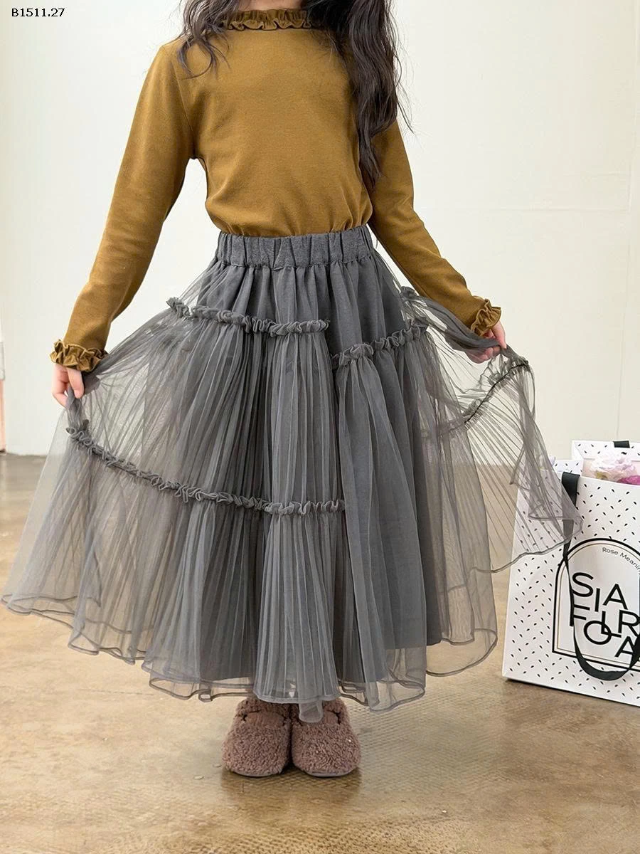  Chân váy lưới thanh lịch nhà Elmo Baby Kids  AMBB -Giá sỉ size 90-150 : 199k sz 160 : 215k sz 170 : 232k