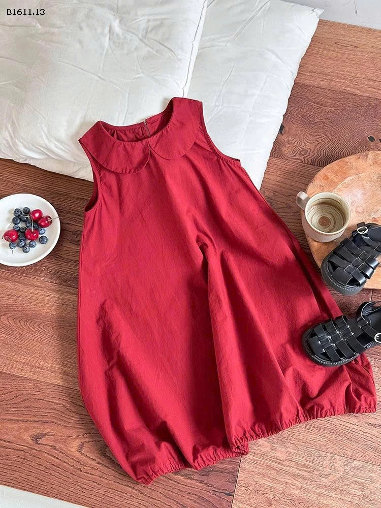 Váy đỏ cotton trẻ em  nhà Elmo Baby Kids  AMBB -Giá sỉ size 90-150 : 182 sz 160 : 198k sz 170 : 215k