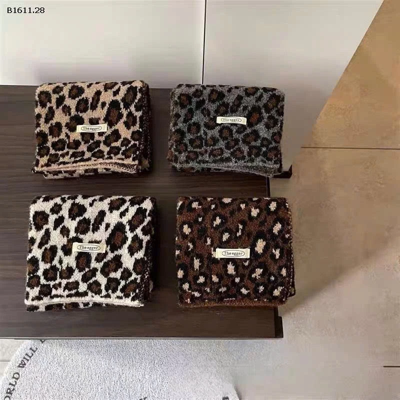 Khăn quàng cổ họa tiết da báo thời trang mùa đông 2025 Elmo Baby  AMBB - sỉ 80k