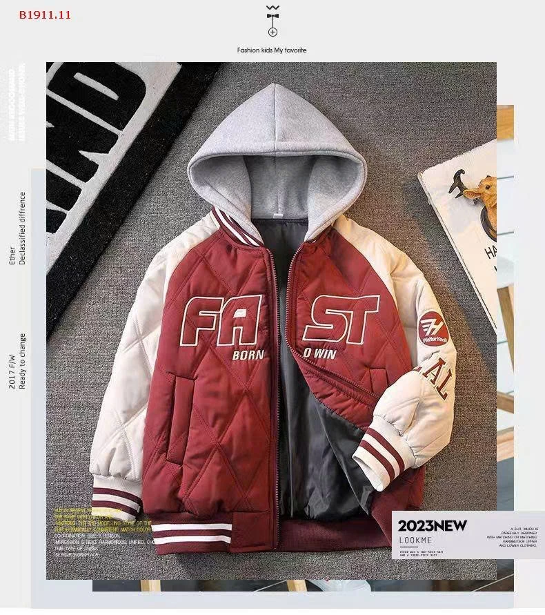 Áo khoác chần bông cho bé trai-Giá sỉ 188k