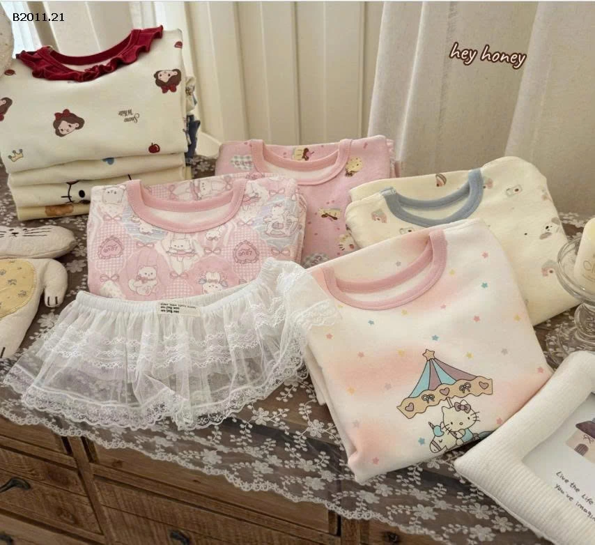 Bộ đồ lót giữ nhiệt lông cừu cho bé nhà Hey Honey  - giá sỉ  size 90-140 giá 180k size 140-160 giá 205k