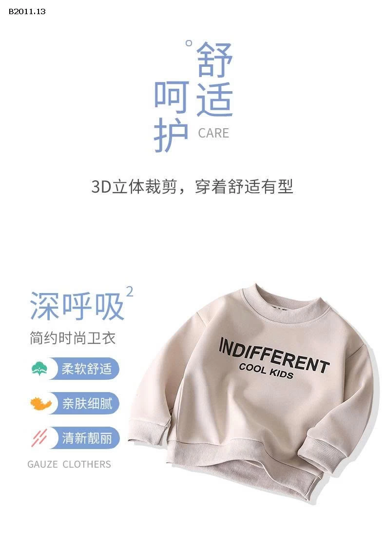 Áo nỉ  hoodie chui đầu trẻ  em- giá sỉ  size 80-110 giá 68k size 120-150 giá 74k