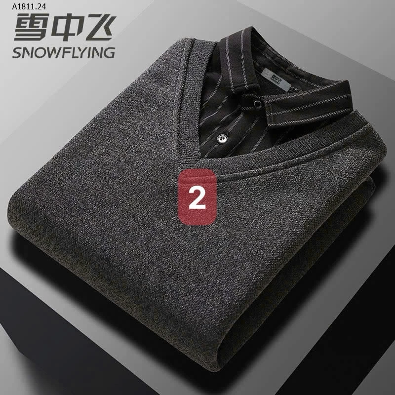 ÁO THU ĐÔNG PHỐI CỔ SƠ MI SNOWFLYING- sỉ 190k