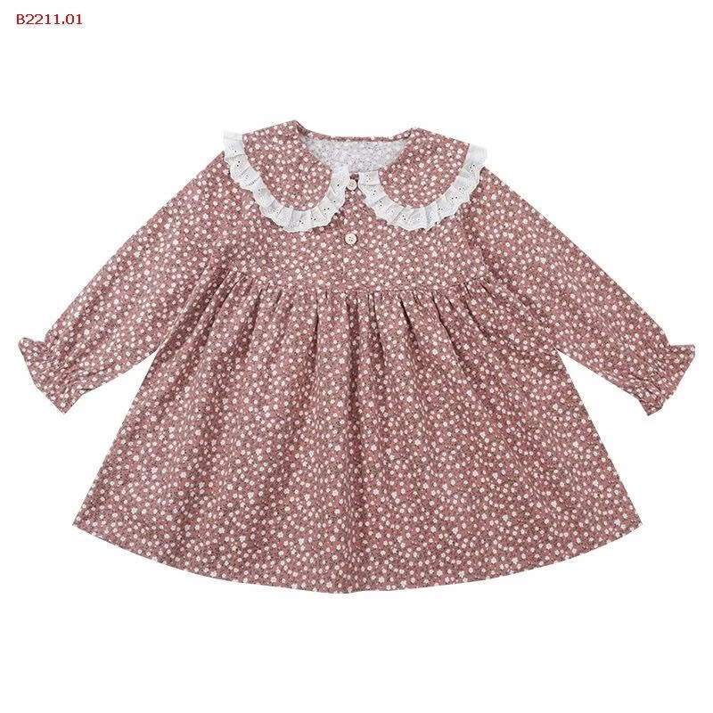 Váy chấm bi hoạt tiết mùa xuân cho bé gái- giá sỉ 165k