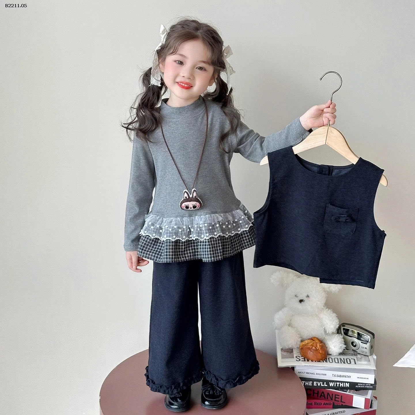 Bộ đồ ren ba mảnh cho bé gái - giá sỉ 290k