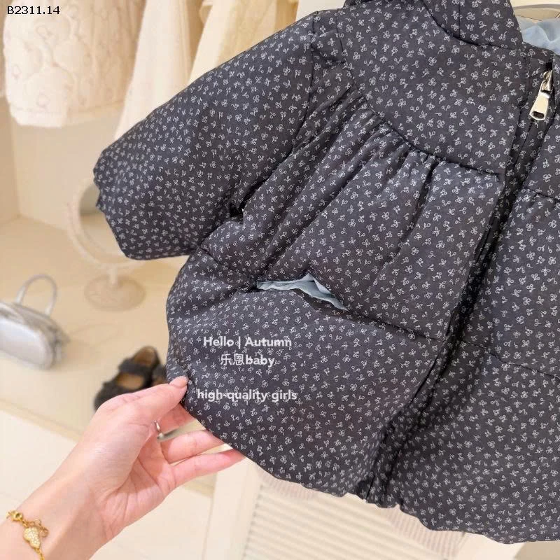 ÁO KHOÁC HOA NHÍ MŨ NƠ BG-Giá sỉ 288k