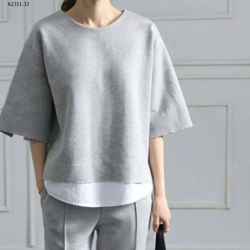 Bộ đồ Áo xẻ tà + Quần Capri cho nữ - sỉ giá 202k