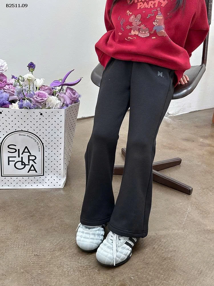 Quần ống loe cotton dày dặn ấm áp phong cách Hàn Quốc NHÀ AMBB- Giá sỉ  sz 90-150: 170k  sz 160:  187k  sz 170 : 205k