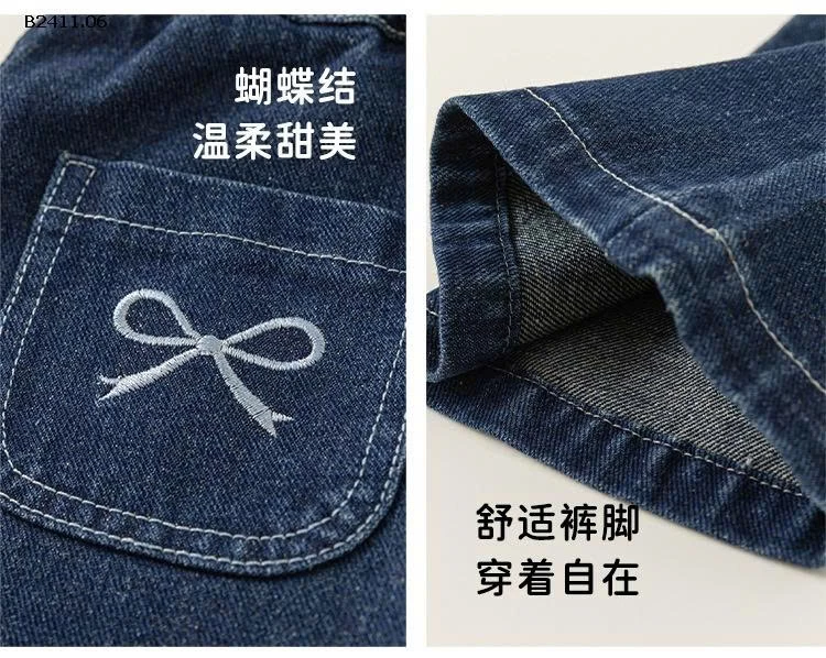Quần jeans trẻ em Yubao  nơ cho bé nhà Mbang - sỉ giá 190k