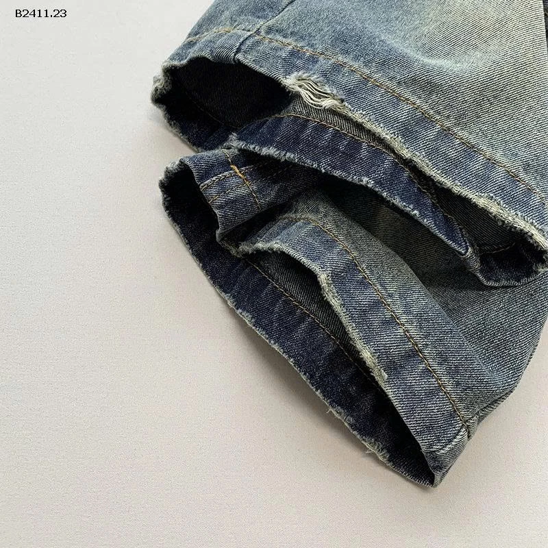 QUẦN SHORT JEANS BẠC MÀU MUZIYOUYOU-Giá sỉ 165k