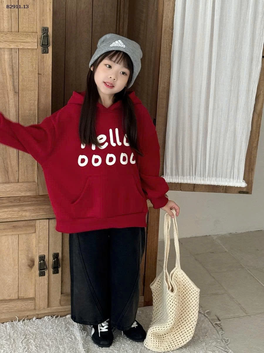 Áo nỉ hoodie Hello - sỉ 215k