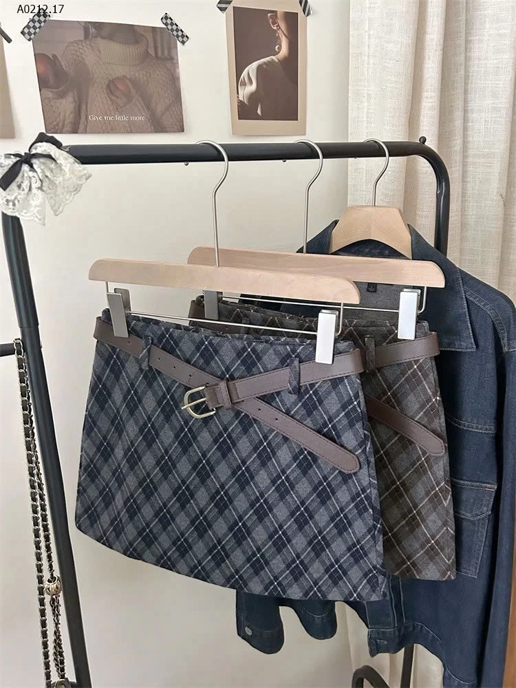 CHÂN VÁY KẺ CARO CHO NỮ -sỉ 185k