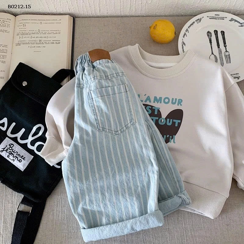 QUẦN JEAN XANH SỌC BẠC MÀU -sỉ 208k