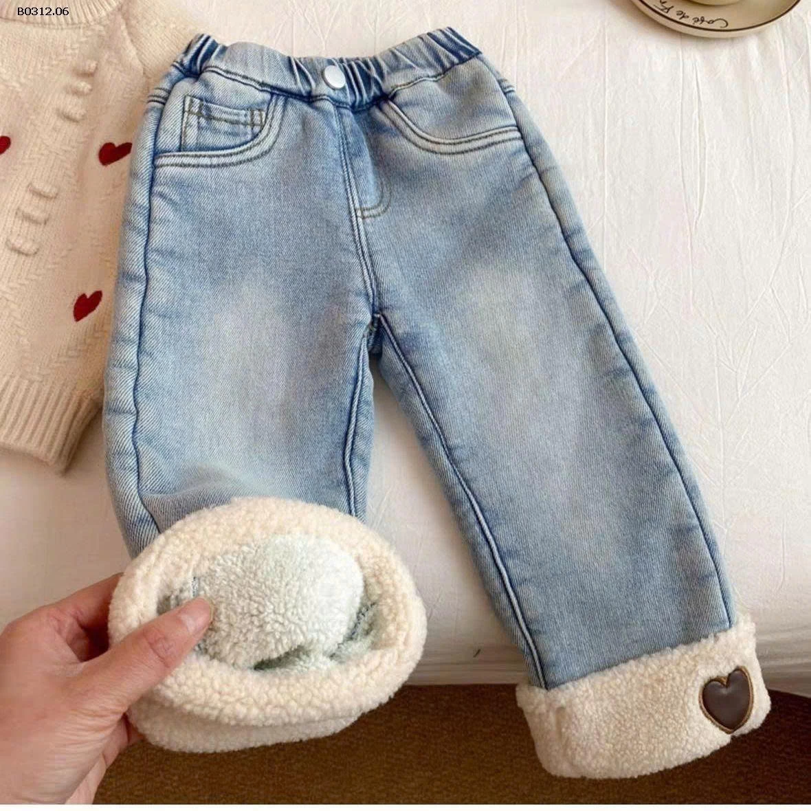 QUẦN JEAN BÉ GÁI LÓT LÔNG-sỉ 167k