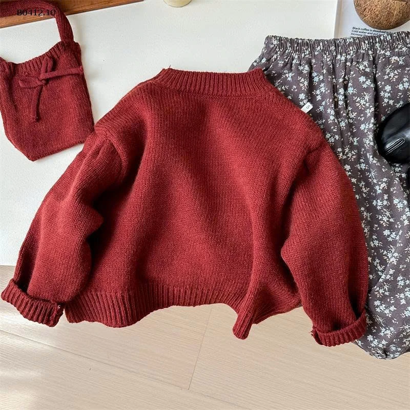 Áo len đỏ nơ kèm túi xinh -sỉ 148k