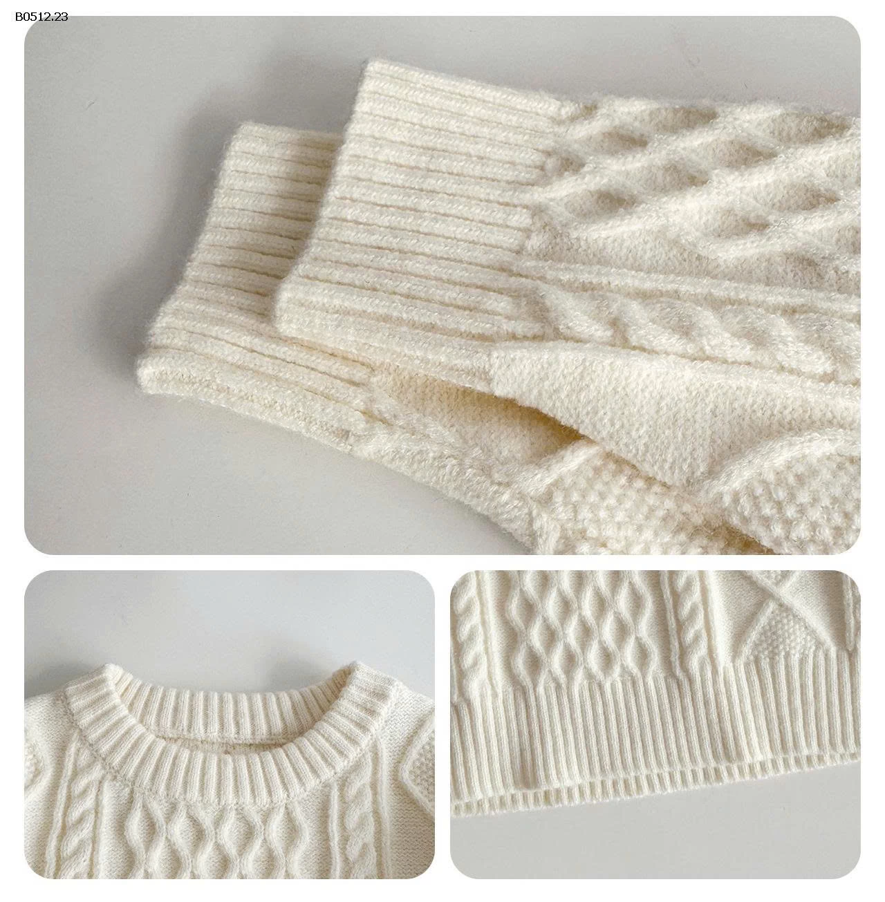 ÁO LEN VẶN THỪNG CỔ CON -sỉ 249k