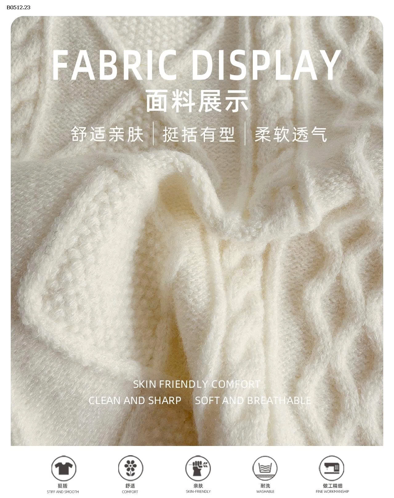 ÁO LEN VẶN THỪNG CỔ CON -sỉ 249k