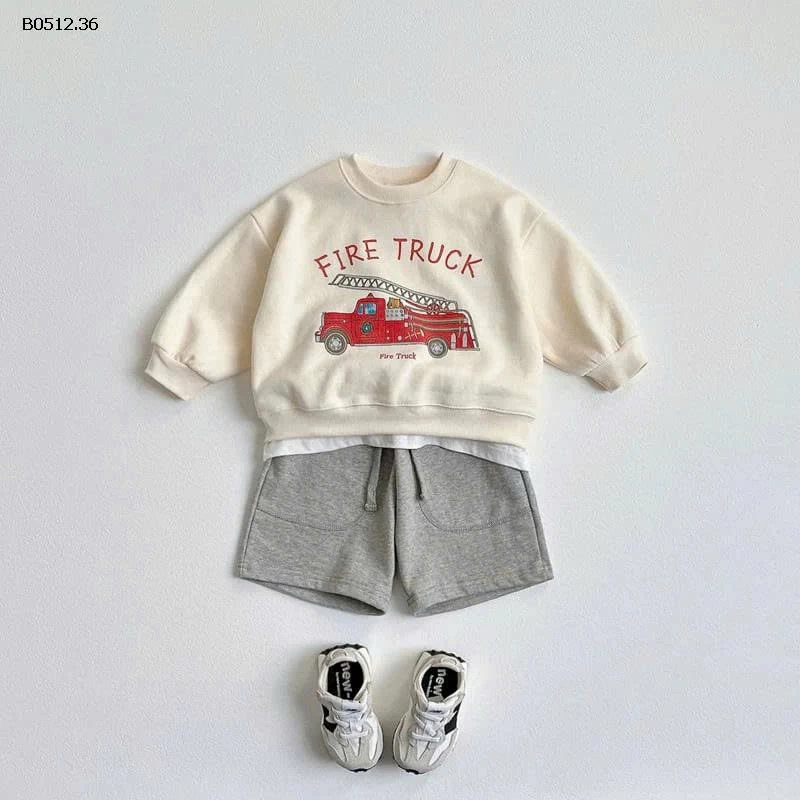 ÁO NỈ IN HÌNH OTO CHO BÉ-sỉ 179k