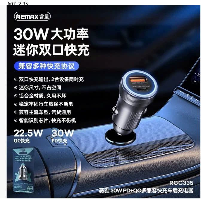 TẨU SẠC OTO REMAX RCC335-sỉ 107k