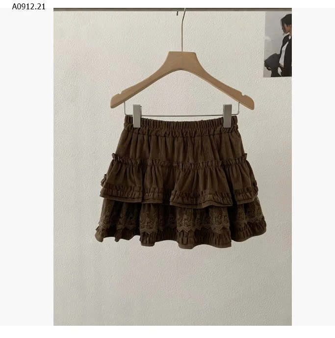 CHÂN VÁY BÈO TẦNG PHỐI REN NỮ-sỉ 183k