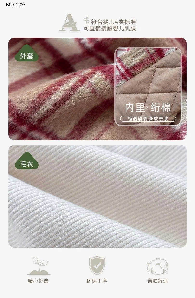 ÁO KHOÁC KẺ CHO BÉ-sỉ 327k