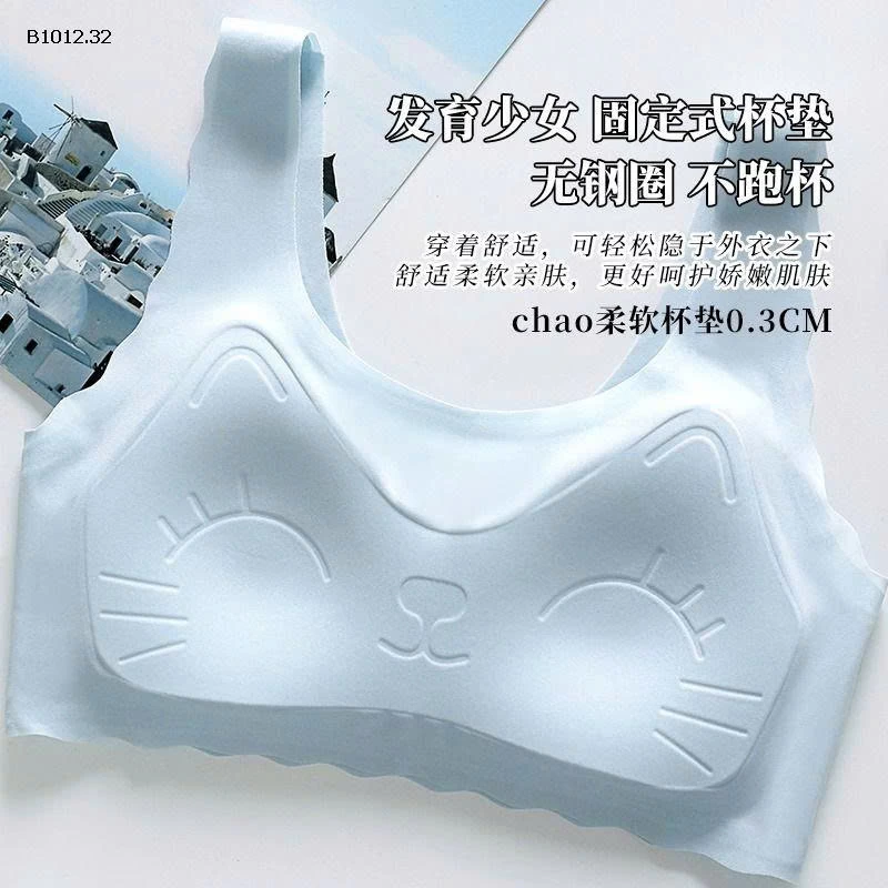 SET 3 ÁO BRA LÁ KÈM MÚT CHỐNG LỘ CHO BÉ GÁI-sỉ 110k/set 3c mix màu