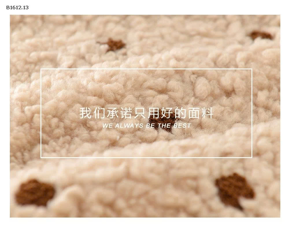 ÁO KHOÁC LÔNG TAI GẤU CHO BÉ - sỉ 330k