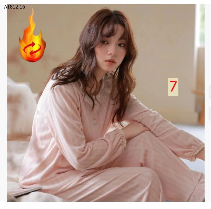 Bộ thun mặc nhà pha len cừu siêu ấm -Giá sỉ 270k