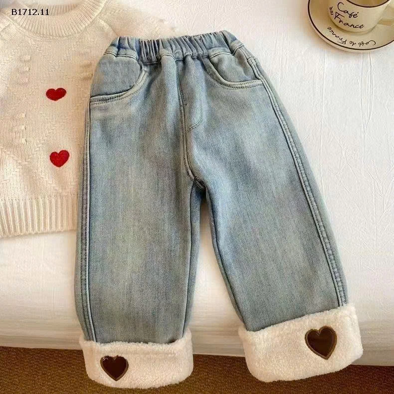Quần jean be gái lót lông - sỉ 155k
