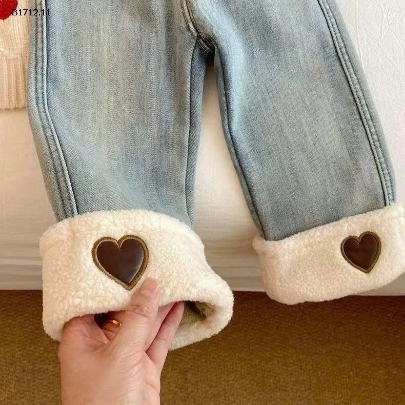 Quần jean be gái lót lông - sỉ 155k