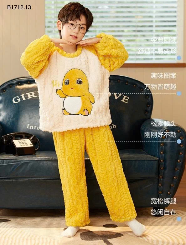 BỘ NỈ BÔNG BÉ TRAI SIÊU ẤM - Giá sỉ  Sz bé 10-16 :  190k   - Sz đạI S- XL:   210k